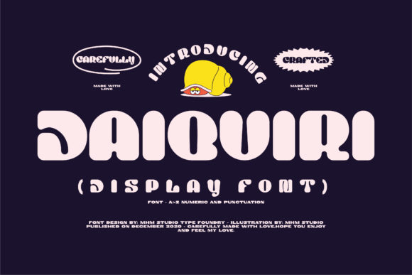 Daiquiri: A Bold and Thick Display Font for Crafters