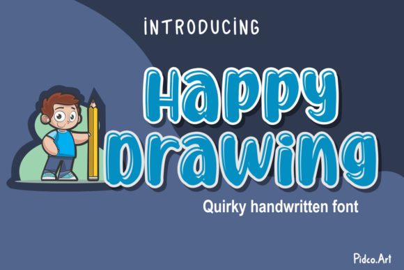 Happy Drawing: A Playful Display Font for Creative Web Design