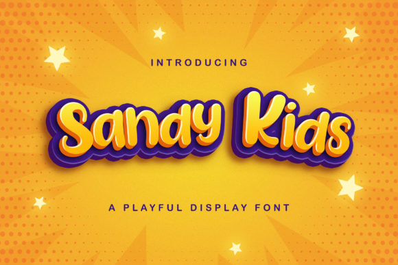 Introducing Sandy Kids: A Joyful Display Font for Engaging Designs