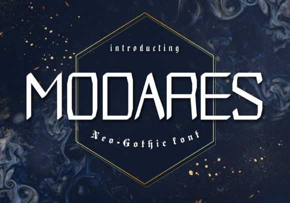 Modares: A Neo Gothic Display Font for Editorial Elegance