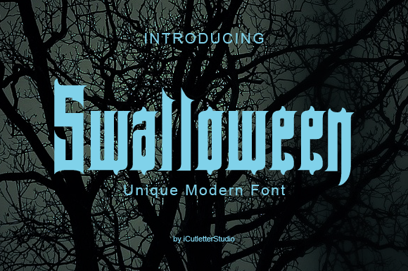 Swalloween: A Bold Display Font for Unique Web Designs